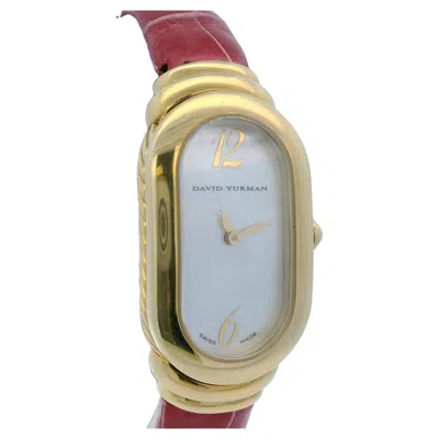 Pre-owned David Yurman T408-m88 Madison 18k Yellow Gold Mop Dial