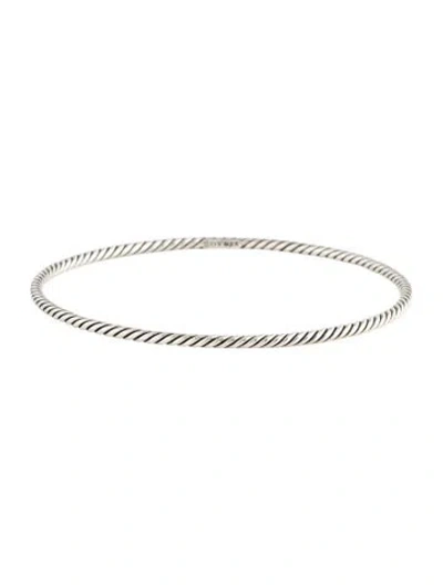 Pre-owned David Yurman Thin Cable Bangle, 8" In Multi