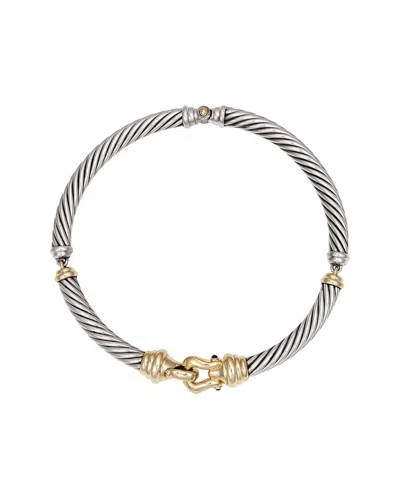 DAVID YURMAN DAVID YURMAN THOROUGHBRED 14K & SILVER PINK TOURMALINE NECKLACE (AUTHENTIC PRE-LOVED)