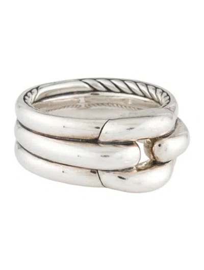 Pre-owned David Yurman Thoroughbred Cushion Link Band In Multicolor