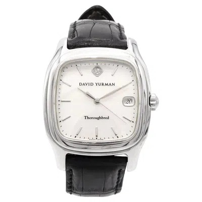 Pre-owned David Yurman Thoroughbred Stainless Steel Date Quartz Men�s Watch T302-lst In Multiple