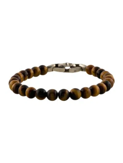 Pre-owned David Yurman Tiger's Eye Quartz Spiritual Beads Bracelet, 7" In Multi