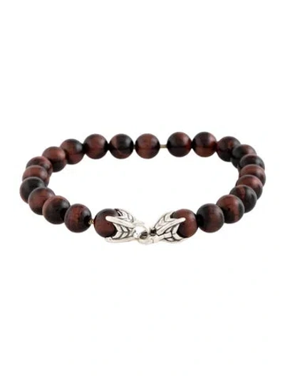 Pre-owned David Yurman Tiger's Eye Quartz Spiritual Beads Bracelet, 7.75" In Multicolor