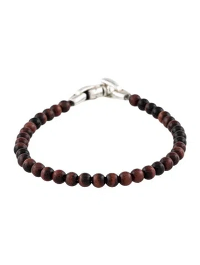 Pre-owned David Yurman Tiger's Eye Spiritual Beads Bracelet, 6.25" In Multicolor