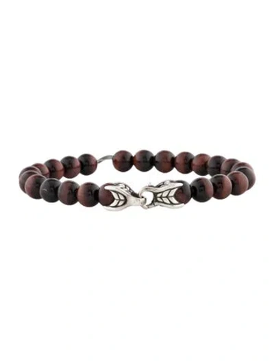 Pre-owned David Yurman Tiger's Eye Spiritual Beads Bracelet, 7.5" In Multi