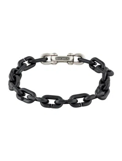 Pre-owned David Yurman Titanium Chain Links Bracelet, 8.25" In Multi