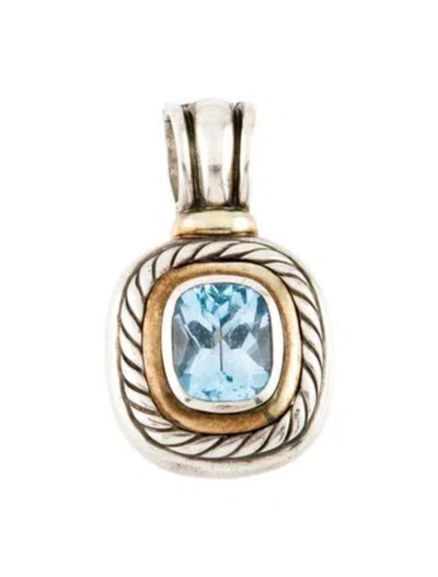 Pre-owned David Yurman Topaz Albion Enhancer Pendant In Multi