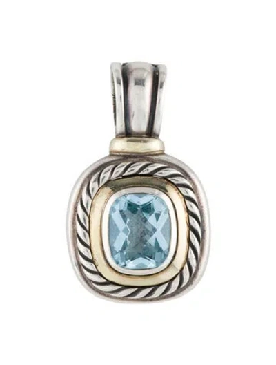 Pre-owned David Yurman Topaz Albion Enhancer Pendant In Multi