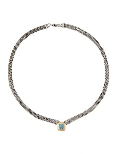 Pre-owned David Yurman Topaz Albion Multistrand Collar Necklace, 15.25"