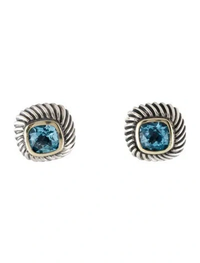 Pre-owned David Yurman Topaz Albion® Stud Earrings In Multi