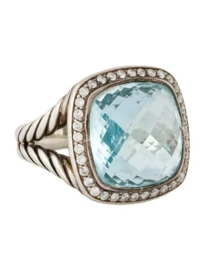 Pre-owned David Yurman Topaz & Diamond Albion Cocktail Ring In Multicolor