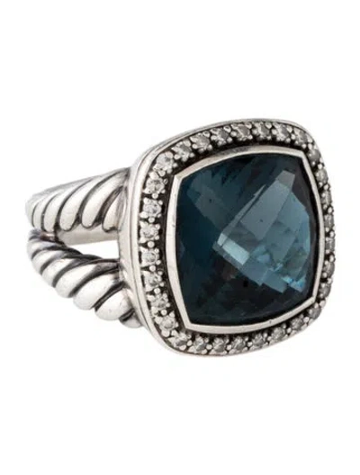 Pre-owned David Yurman Topaz & Diamond Albion Cocktail Ring In Multicolor