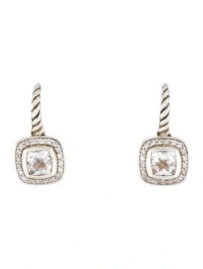 Pre-owned David Yurman Topaz & Diamond Albion Drop Earrings In Multi