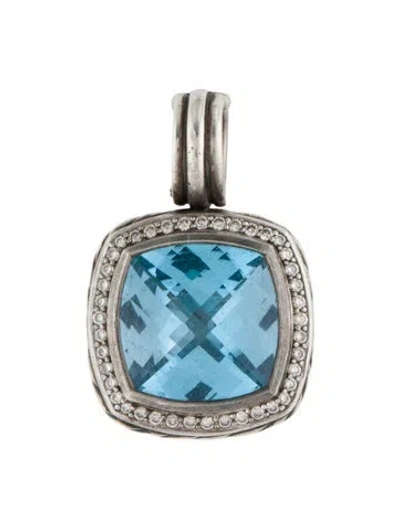 Pre-owned David Yurman Topaz & Diamond Albion® Pendant, 1.25" In Multi