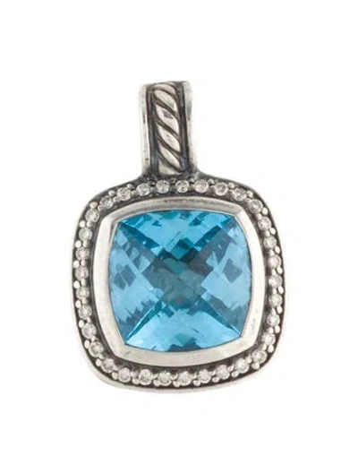 Pre-owned David Yurman Topaz & Diamond Albion Pendant In Multi