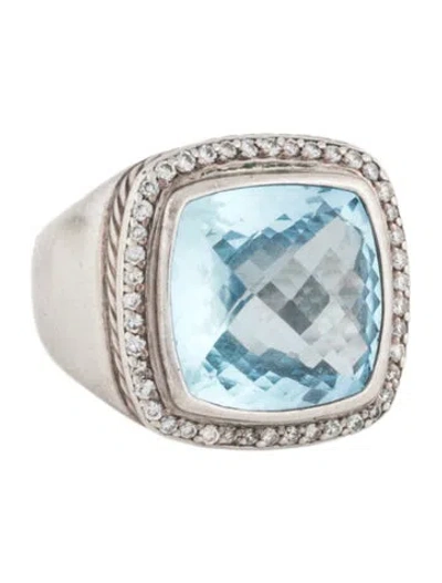 Pre-owned David Yurman Topaz & Diamond Albion Ring, 15mm In Multicolor