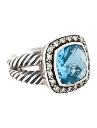 Pre-owned David Yurman Topaz & Diamond Albion Ring In Multi