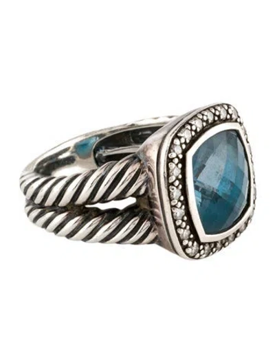Pre-owned David Yurman Topaz & Diamond Albion Ring In Multi