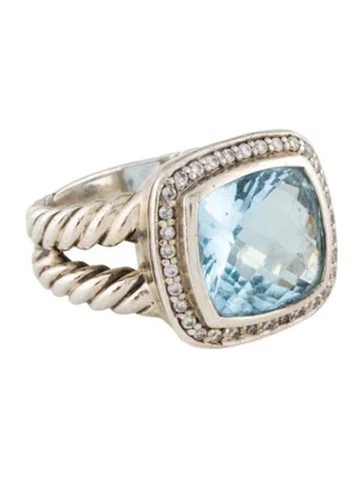 Pre-owned David Yurman Topaz & Diamond Albion Ring In Multi