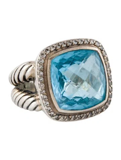 Pre-owned David Yurman Topaz & Diamond Albion Ring In Multi