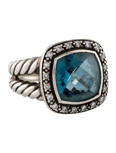 Pre-owned David Yurman Topaz & Diamond Albion Ring In Multi