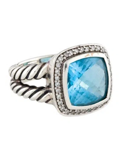 Pre-owned David Yurman Topaz & Diamond Albion® Ring In Multi