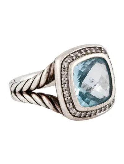Pre-owned David Yurman Topaz & Diamond Albion Ring In Multi