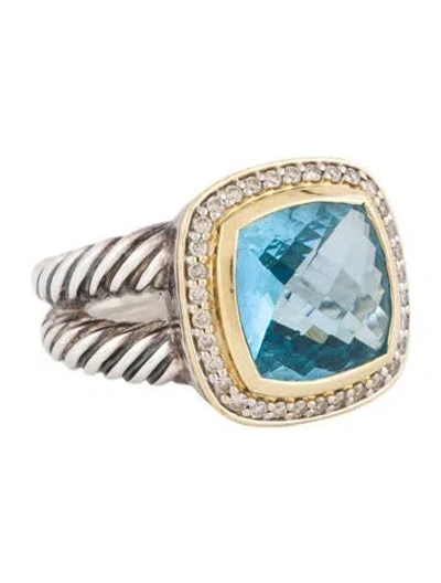 Pre-owned David Yurman Topaz & Diamond Albion Ring In Multi