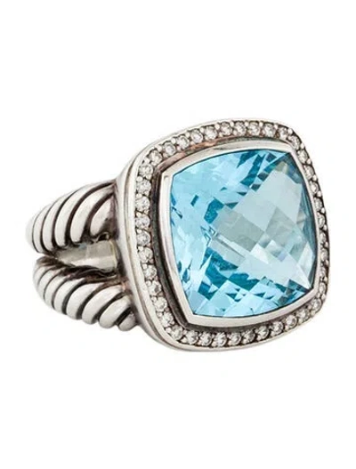 Pre-owned David Yurman Topaz & Diamond Albion Ring In Multi