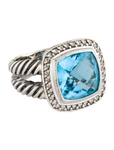 Pre-owned David Yurman Topaz & Diamond Albion Ring In Multi