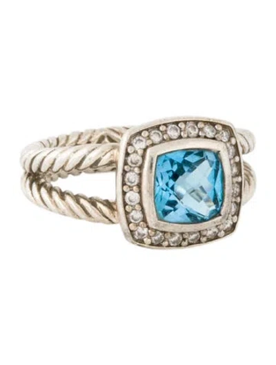 Pre-owned David Yurman Topaz & Diamond Albion® Ring In Multicolor