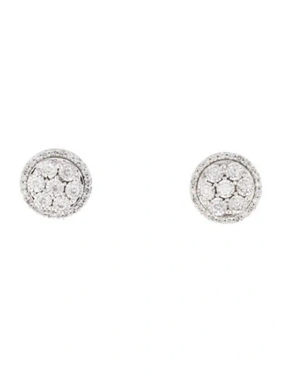 Pre-owned David Yurman Topaz & Diamond Chatelaine Stud Earrings In Multi