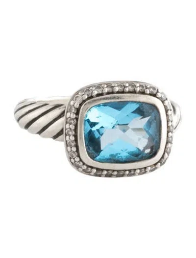 Pre-owned David Yurman Topaz & Diamond Noblesse Ring In Multicolor