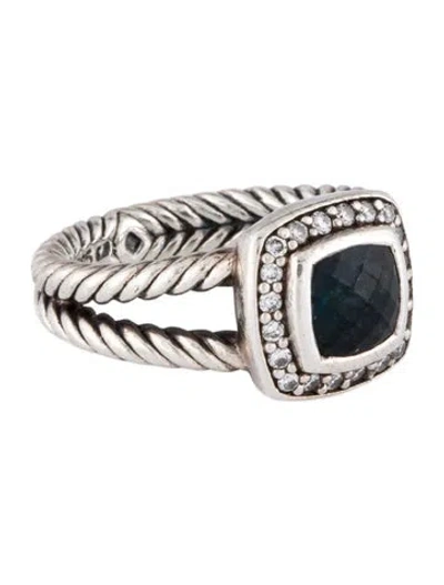 Pre-owned David Yurman Topaz & Diamond Petite Albion Ring In Multi