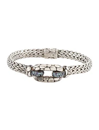 Pre-owned David Yurman Topaz & Iolite Kali Station Bracelet, 6.75" In Multi