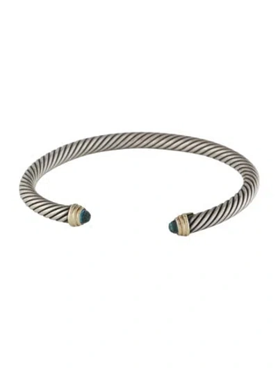 Pre-owned David Yurman Topaz Cable Classic Cuff, 7" In Multi