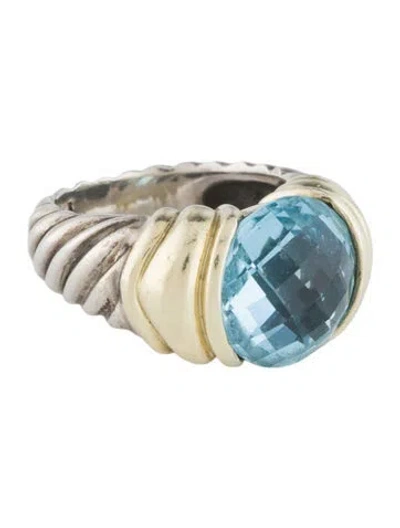 Pre-owned David Yurman Topaz Capri Cocktail Ring In Multi
