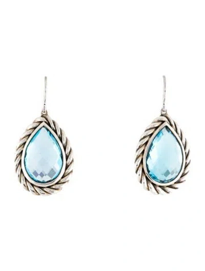 Pre-owned David Yurman Topaz Color Classics Tear Drop Earrings In Multicolor