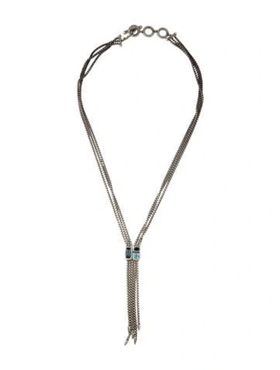 Pre-owned David Yurman Topaz Confetti Lavalier Necklace, 18" In Multicolor