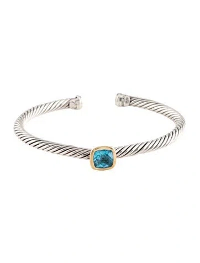 Pre-owned David Yurman Topaz Cuff Bracelet, 6" In Multi