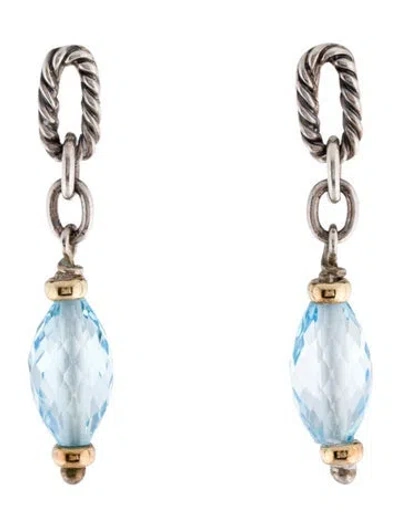Pre-owned David Yurman Topaz Drop Earrings In Multi