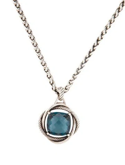 Pre-owned David Yurman Topaz Infinity Pendant Necklace, 16" In Multi