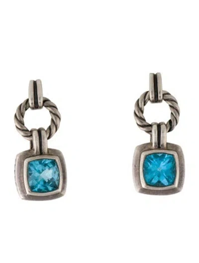 Pre-owned David Yurman Topaz Link Drop Earrings In Multi