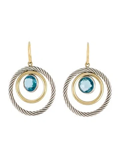 Pre-owned David Yurman Topaz Mobile Drop Earrings In Multi