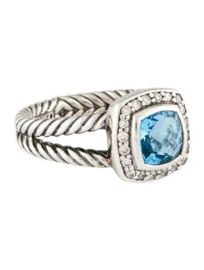 Pre-owned David Yurman Topaz Petite Albion Ring In Multi