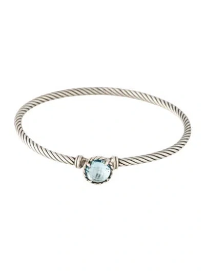 Pre-owned David Yurman Topaz Petite Chatelaine Bangle Bracelet, 6.25" In Multicolor
