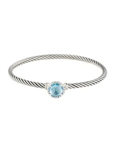 Pre-owned David Yurman Topaz Petite Chatelaine Bangle Bracelet, 6.5" In Multi