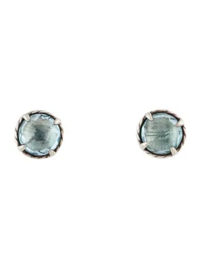 Pre-owned David Yurman Topaz Petite Chatelaine® Stud Earrings In Multi