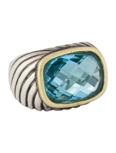 Pre-owned David Yurman Topaz Waverly Cable Ring In Multi