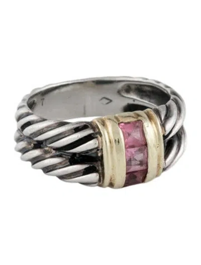 Pre-owned David Yurman Tourmaline Cable Band In Multi